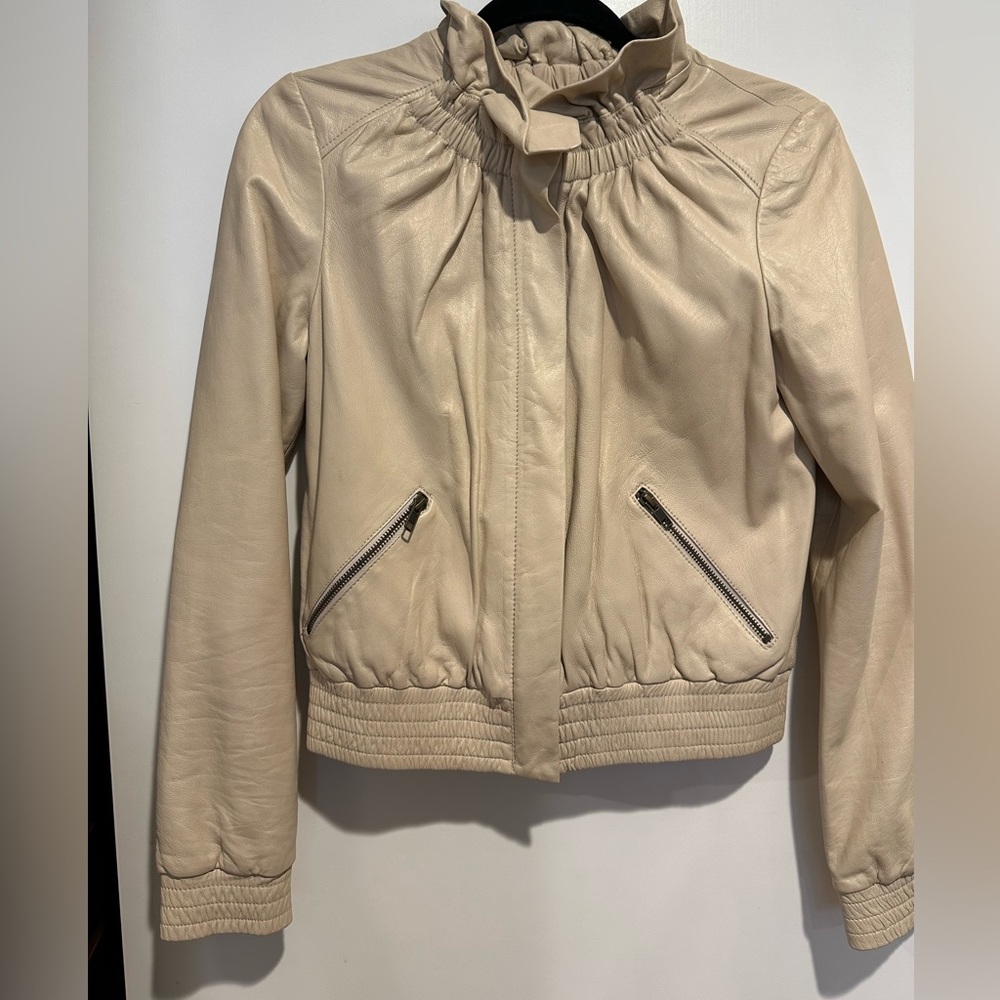 Hinge Leather Bomber Jacket